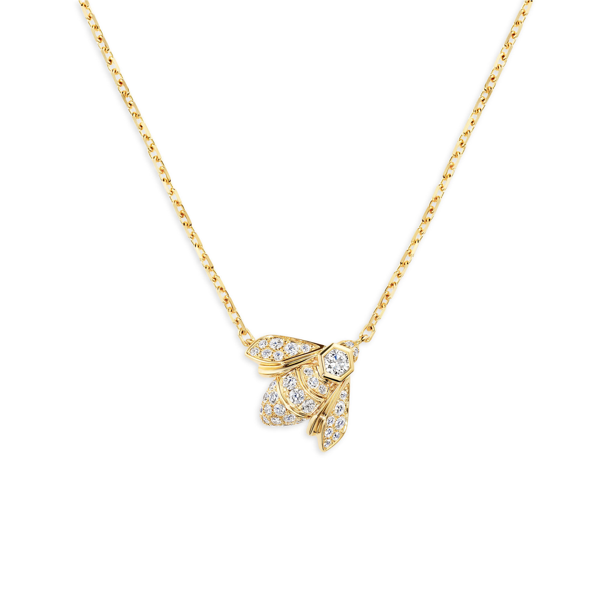 Chaumet Bee My Love Yellow Gold and Diamond Pave Bee Pendant Maison Birks